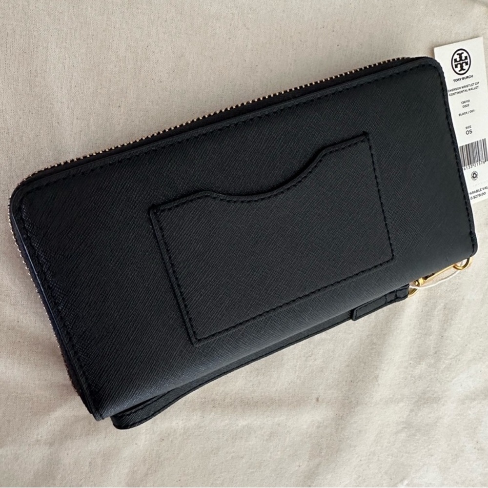 NWT🖤 tory burch emerson tote & matching TB Emerson continental wallet black - Picture 6 of 13
